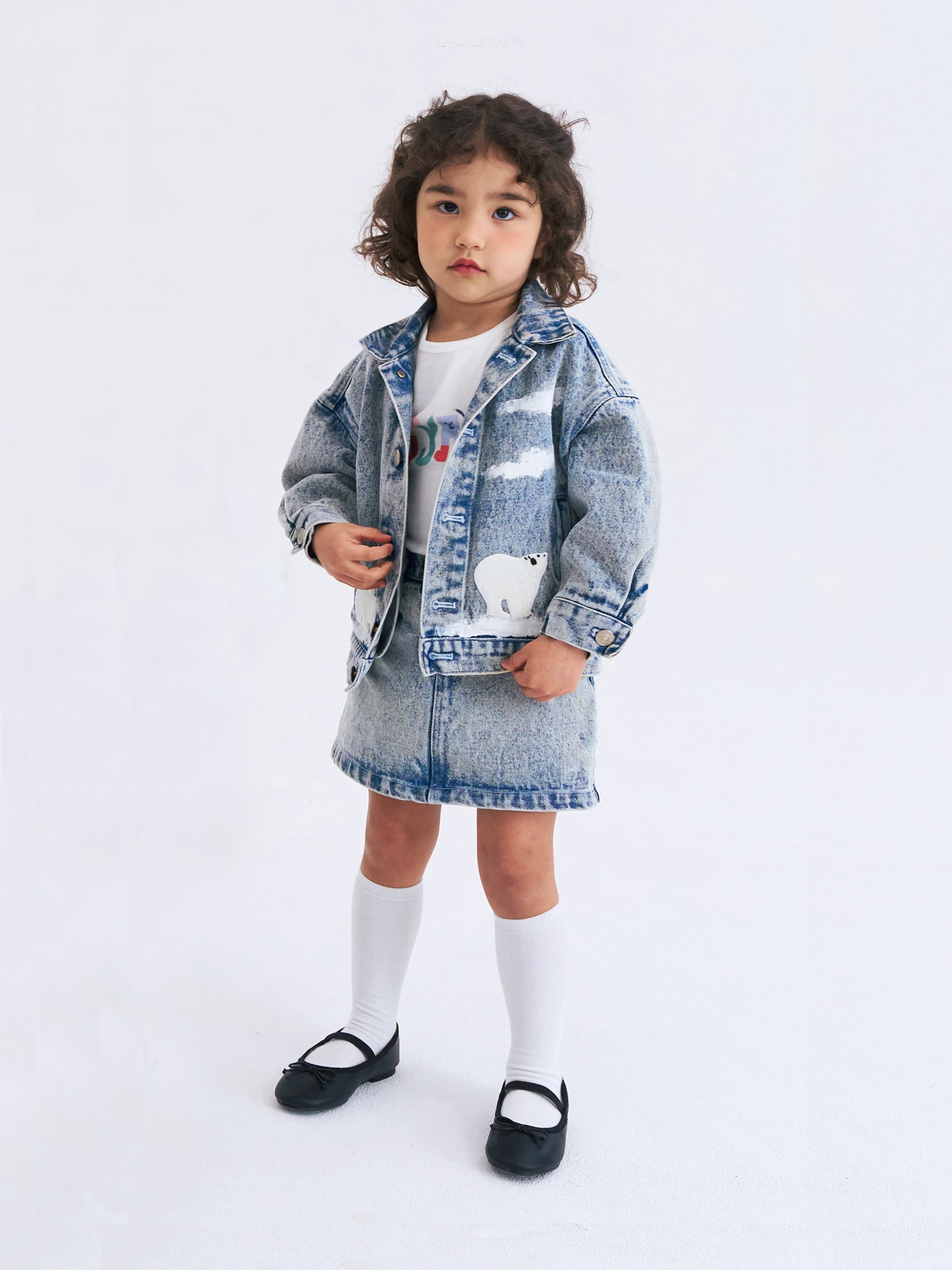 POLAR DENIM SET (JACKET + SKIRT)